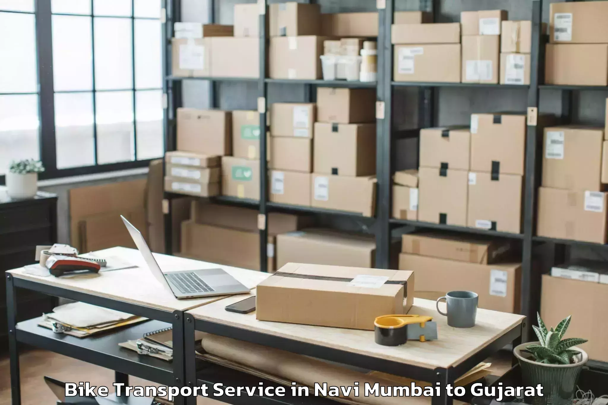 Book Navi Mumbai to Kandla Bike Transport